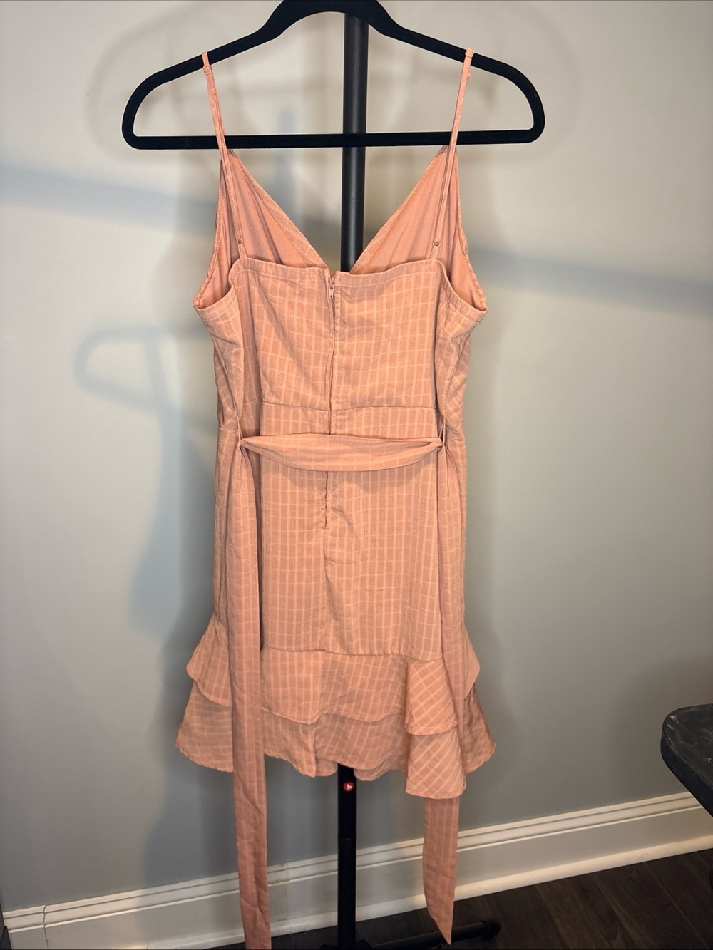 Altar'd State Peach Ruffle Wrap Mini Dress - Picture 2 of 3